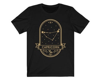 Capricorn Gold Sigil Shirt | Zodiac Sign Shirt | Capricorn Gift | Horoscope Shirt | Astrology Shirt |