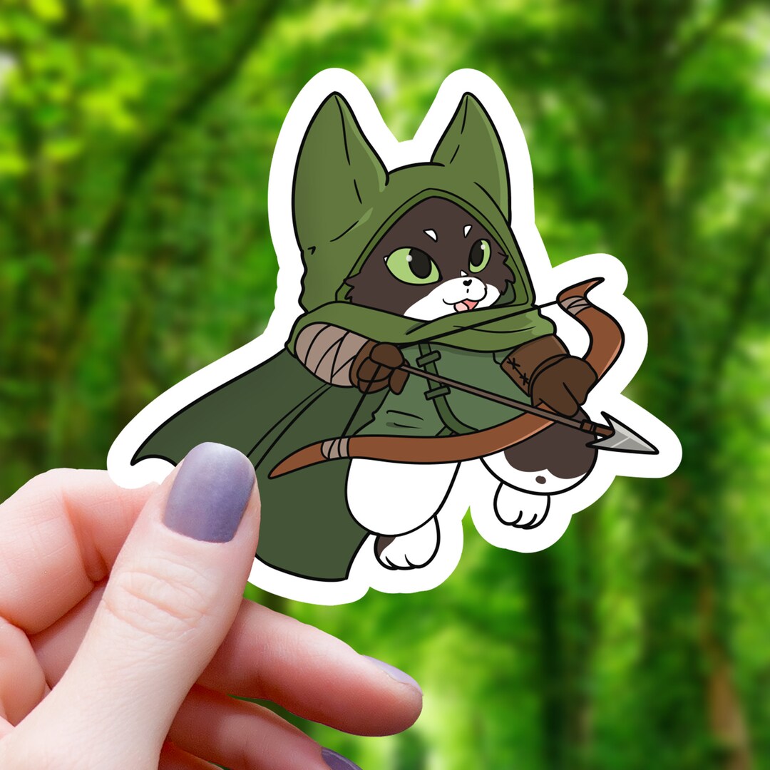 Cat Ranger Sticker | TTRPG Sticker | D20 Sticker | Nerdy Sticker ...