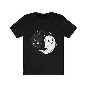 Kawaii Ghost Yin Yang T-Shirt | Ghost Shirt | Balance Shirt | Yin Yang Shirt | Ghost Gift