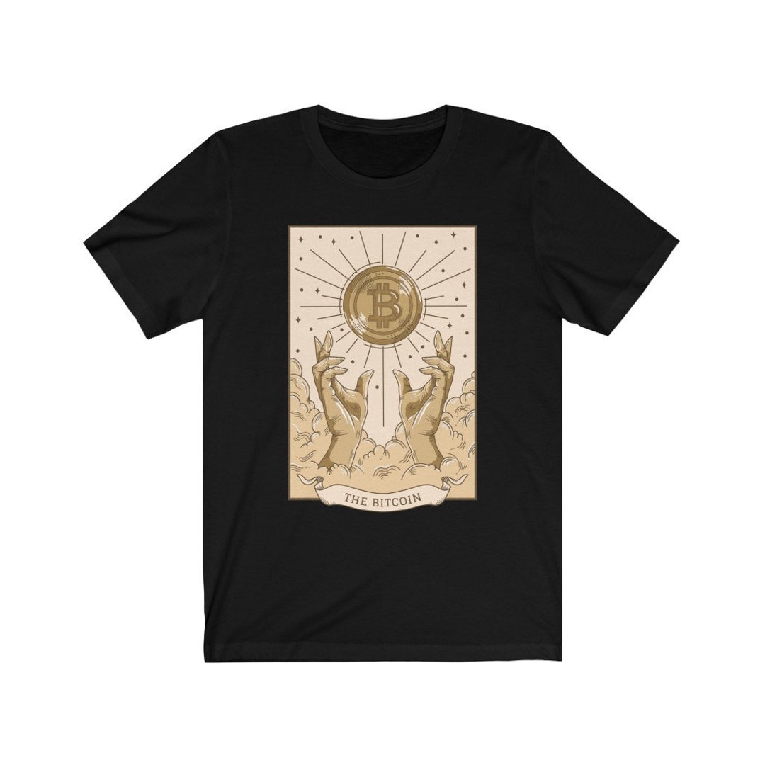 Bitcoin Tarotkaart T-shirt | Crypto-shirt | Cryptocurrency-shirt | Bitcoin-shirt  | Tarot-shirt - Etsy Nederland