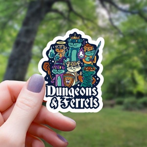 Dungeons and Ferrets Sticker | RPG Sticker | Vinyl Sticker | Laptop Sticker | Water Bottle Sticker | Waterproof | Rpg Sticker