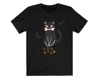 Halloween Cat Rpg Player T-Shirt | Rpg Inspired Shirt | Game Master Shirt | Tabletop Gaming