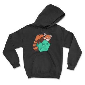 Red Panda Dice Hoodie | Rpg Sweater | Game Master Sweater | Tabletop Gaming