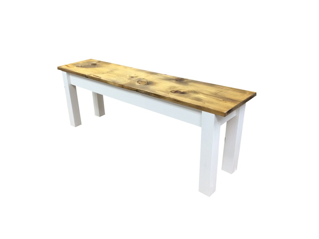 Barnwood Benchwhite / Rustic Bench / Farmhouse Bench / Etsy