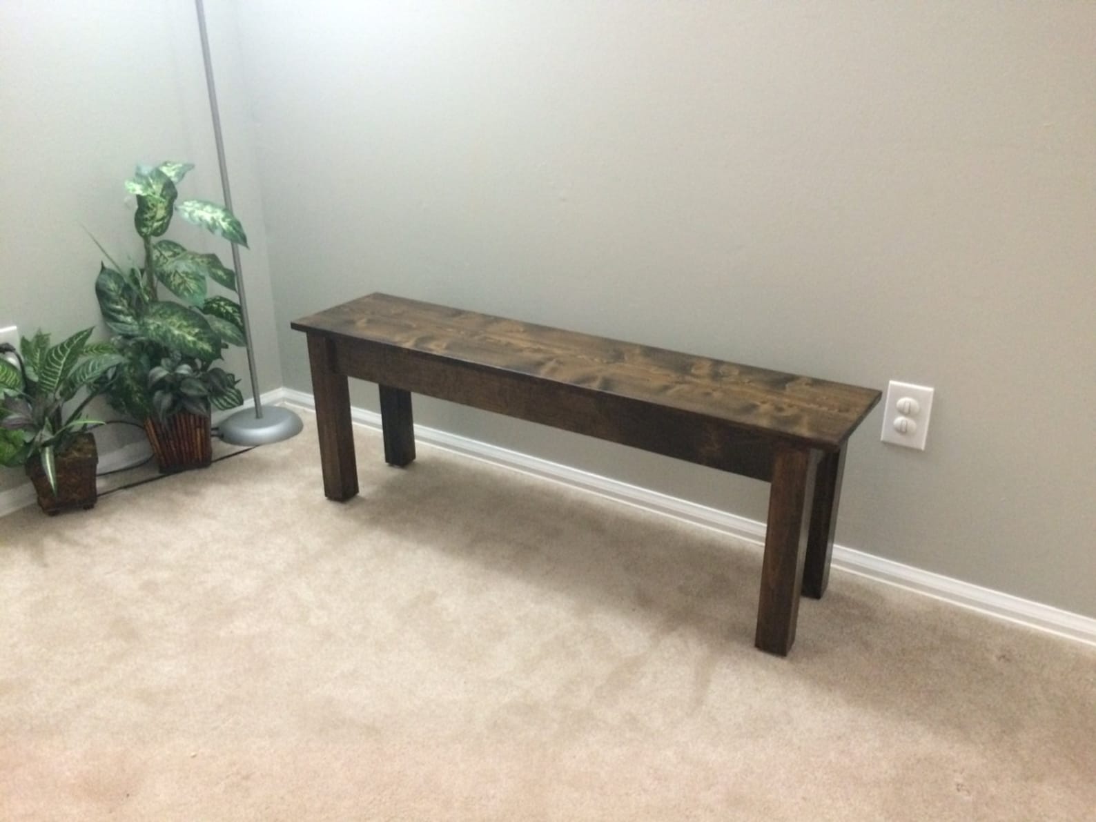 Yukon Rustic Farmhouse Bench Solid Wood Bench - Etsy