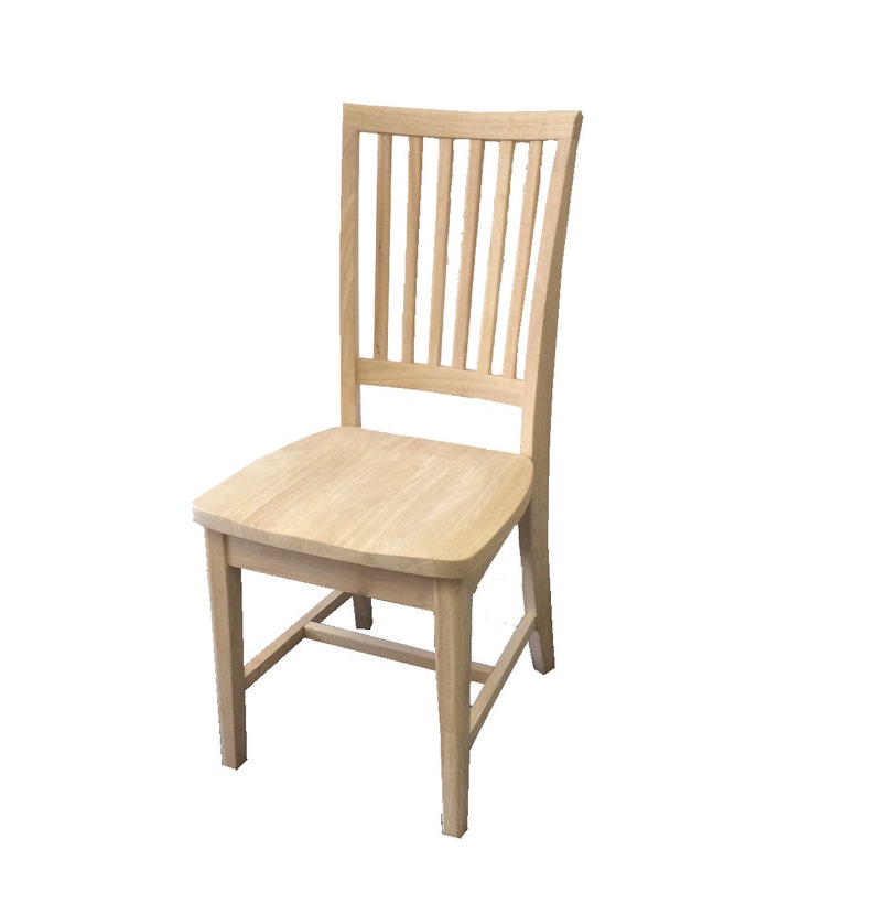 Rustic Unfinished Farmhouse Chair afbeelding 1