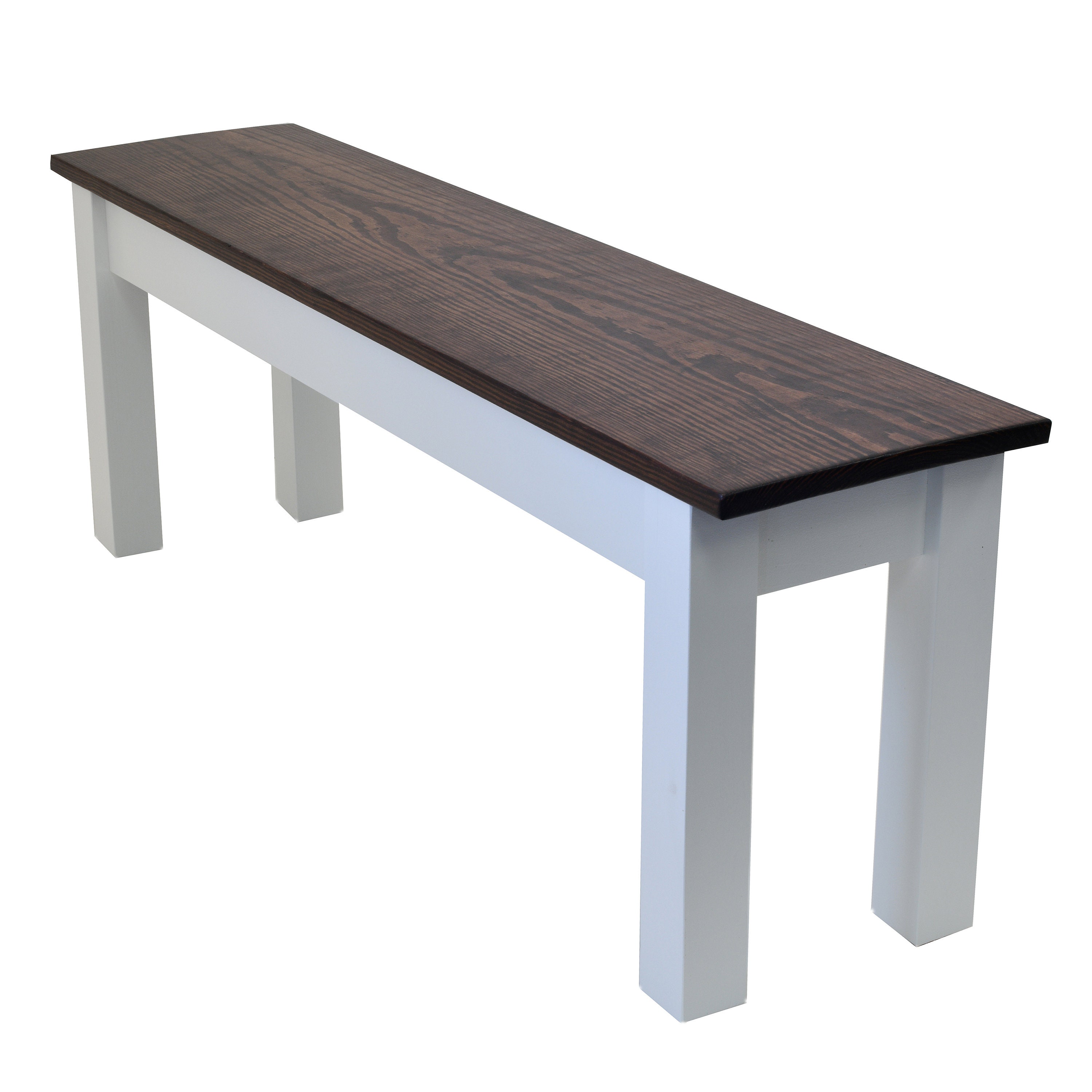 Farmhouse Bench (1776) Rustic Solid Wood Bench / Durable Polyurethane ...