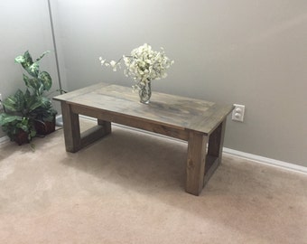 Rustic Driftwood Grey Coffee Table