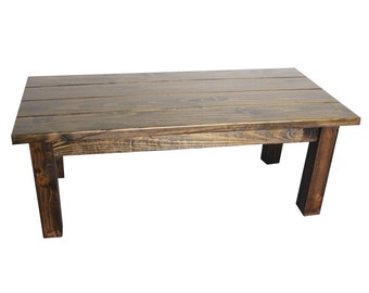 Rustic Coffee Table, Farmhouse Coffee Table, Solid Wood