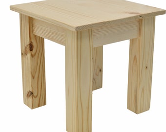 Pine Wood Side Table / Rustic End Table / Night Stand