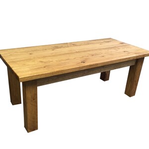 Mesa de centro rústica, mesa de centro de estilo rústico, madera maciza Golden Oak
