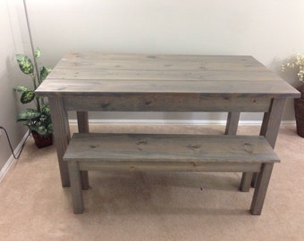 Farmhouse Table / Farm Table / Harvest Table (driftwood grey) Real Free Shipping