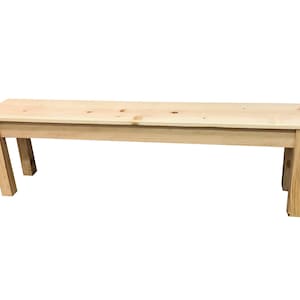 Pine Wood Bench /  Rustic Farmhouse Bench / Solid Wood Bench, Natural Pine color with durable polyurethane clear coat