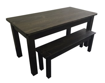 Tavern Table / Farmhouse Table / Farm Table / Harvest Table / Black Table