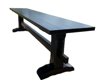 Black Trestle Bench