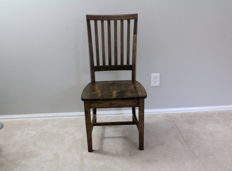 Rustic Walnut Farmhouse Chair image 3