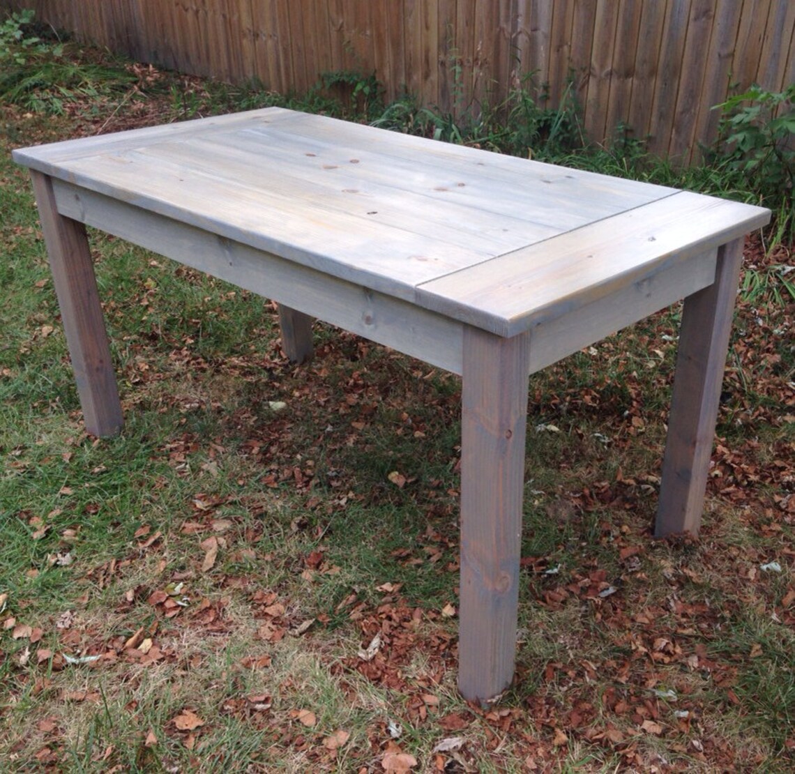 Chatham Farmhouse Harvest Table, Rustic Solid Wood Table, Driftwood ...