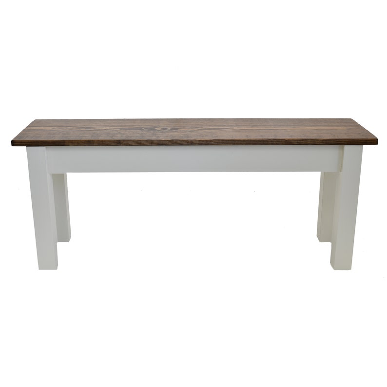 Olmsted / Farmhouse Bench Rustic Solid Wood Bench Light - Etsy