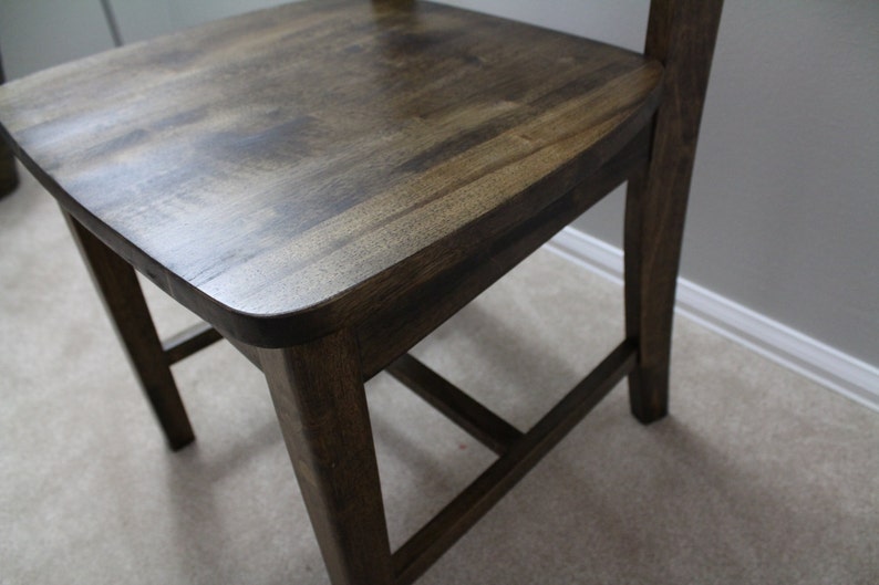 Rustic Walnut Farmhouse Chair image 5