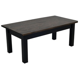 Dark Walnut and Black Coffee Table