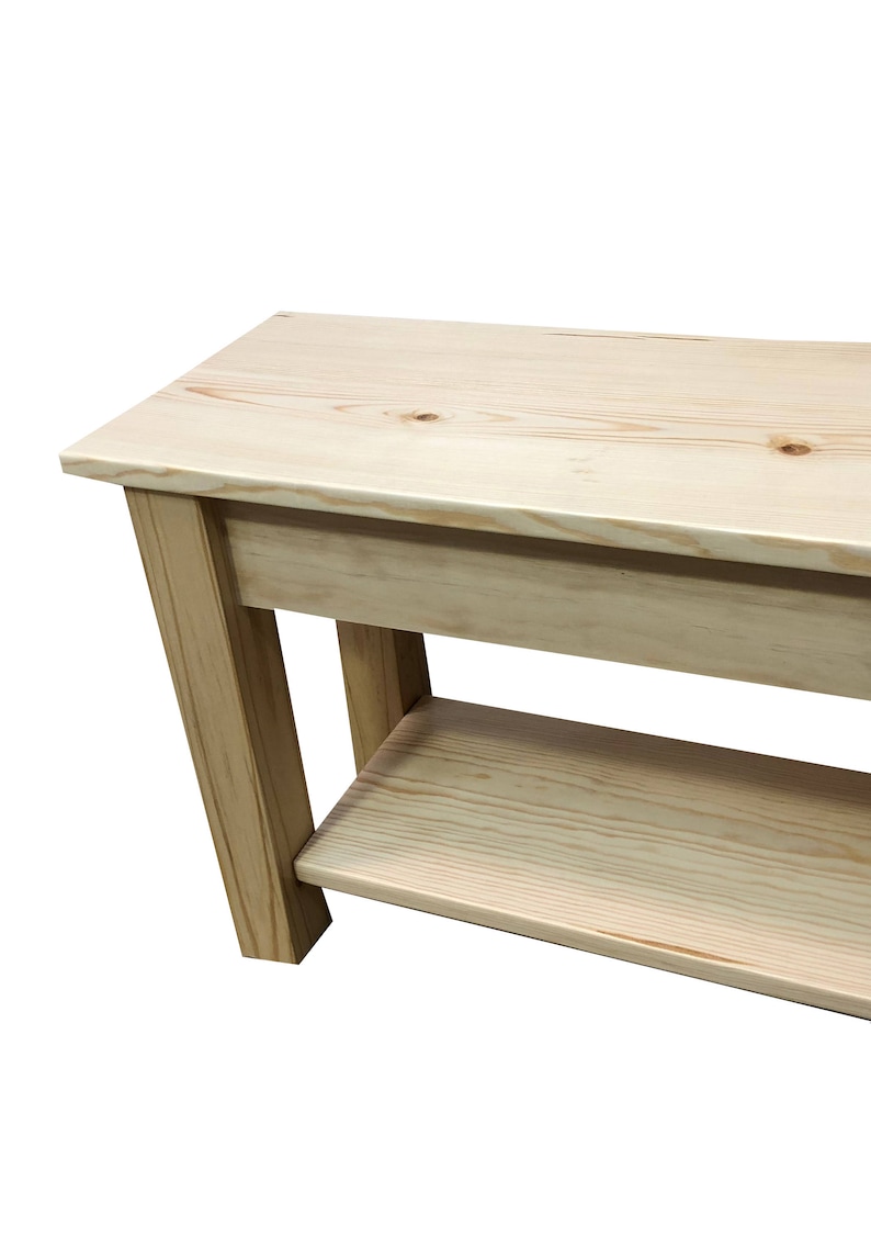 Unfinished Bench Pine Wood Storage Shelf Bench/ Shoe Rack / Etsy