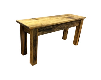 Banco de madera de granero / Banco rústico / Banco de granja / Banco de madera recuperada