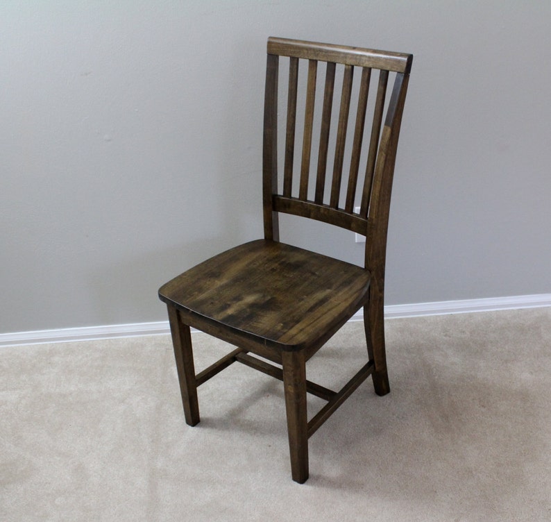 Rustic Walnut Farmhouse Chair image 1