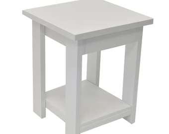 Victoria Side Table or End Table with Storage Shelf