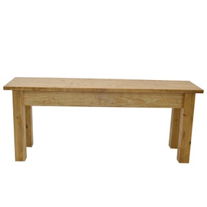 Ranch Farmhouse Bench, Rustic Golden Oak, Solid Wood / durable polyurethane clear coat / Mud Room Entry way foyer bench