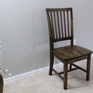 Rustic Walnut Farmhouse Chair image 2