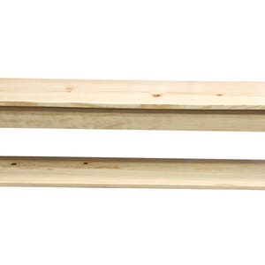 Unfinished Bench with Storage shelf Bench/ Shoe rack / Farmhouse Country shabby chic / Rustic Solid Wood