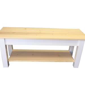 Nantucket Bench with Shelf /Shoe Rack Bench / Foyer Bench / Mudroom Bench