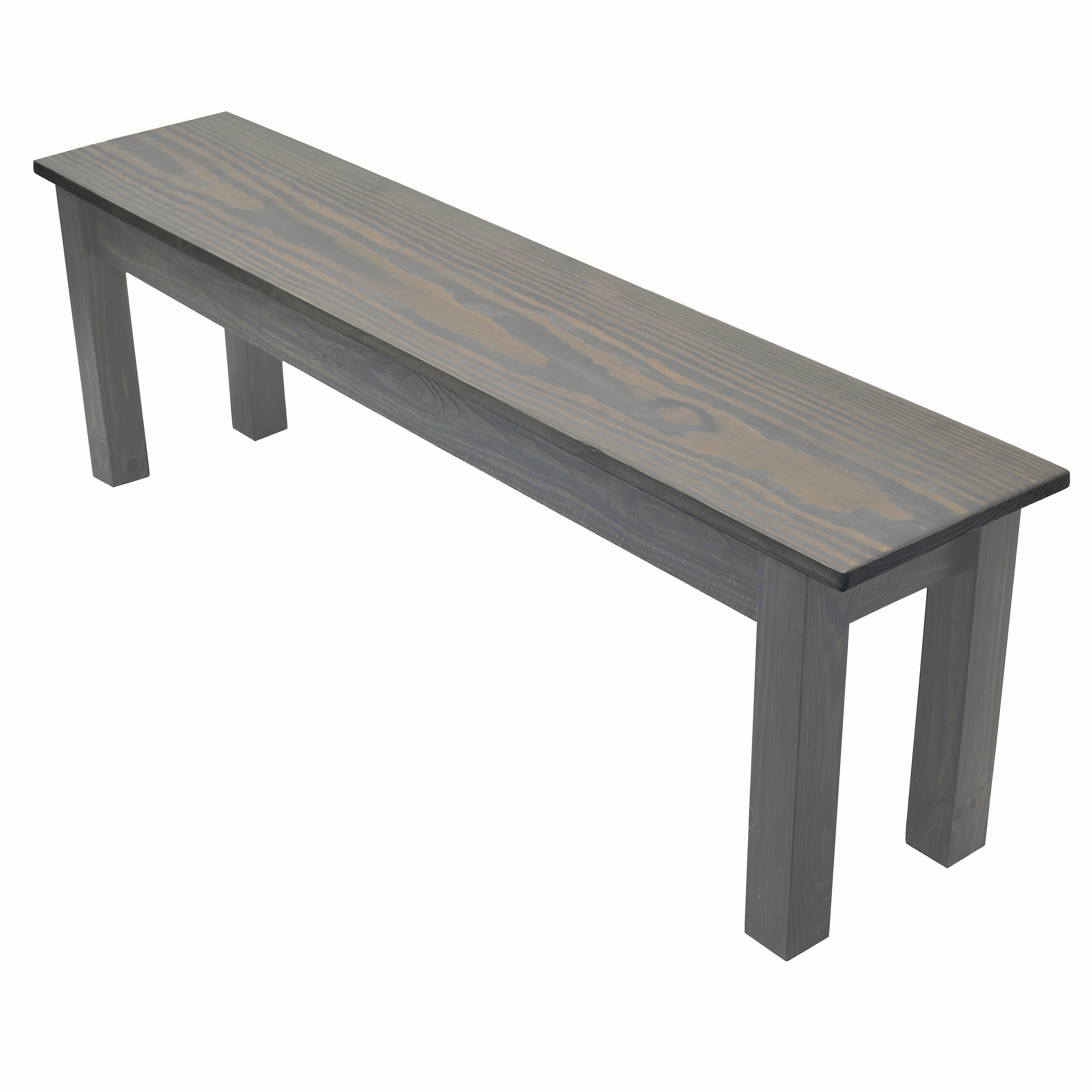 Cape Cod Farmhouse Bench, Rustic Solid Wood Bench, Driftwood Grey Ben…