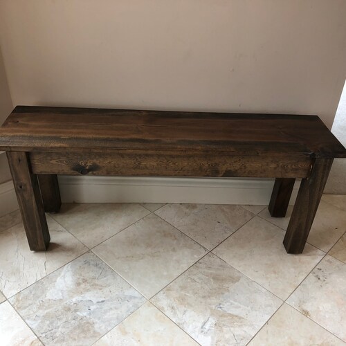 Yukon Rustic Farmhouse Bench Solid Wood Yukon Rustic Farmhouse Bench Solid Wood, Rustic Farmhouse Bench