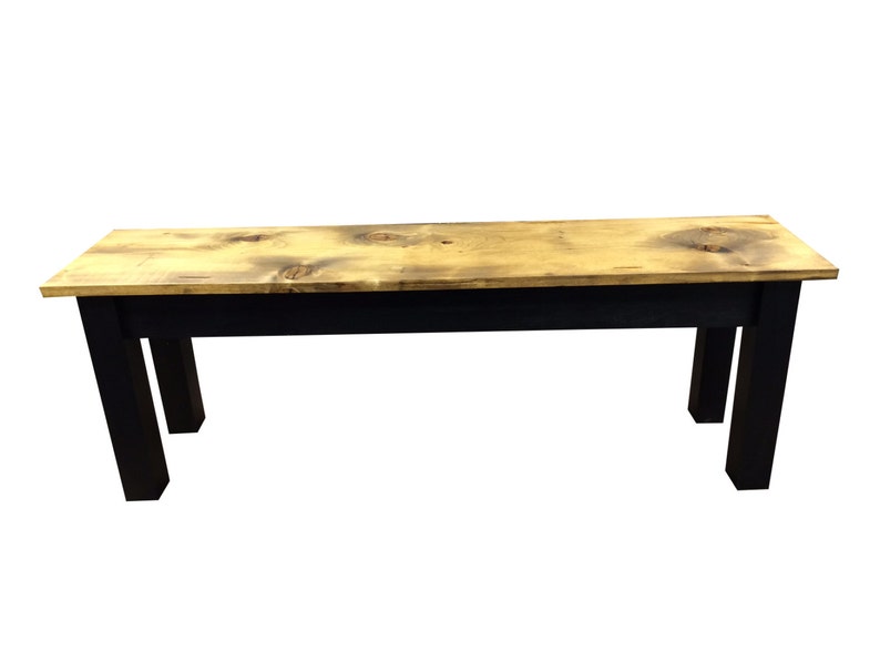 Barnwood Bench-Black / Rustic Bench / Farmhouse Bench / Reclaimed wood bench image 2