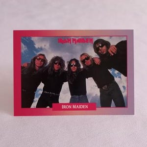 IRON MAIDEN 1991 Carta da collezione Steve Harris Bruce Dickinson Dave Murray Card-238
