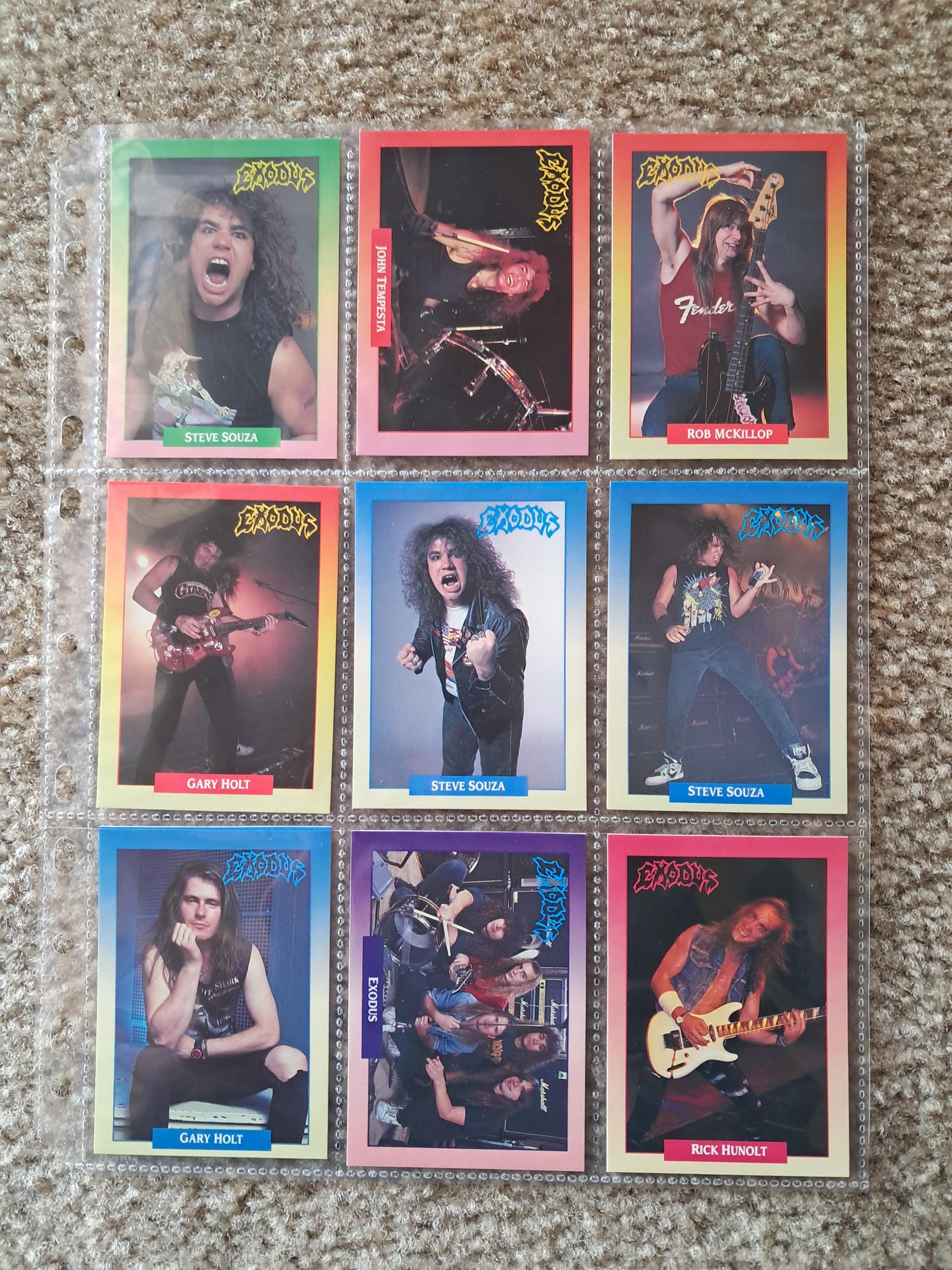 EXODUS Rockcards Series One 1991, Set of 9 Collector Cards - Etsy