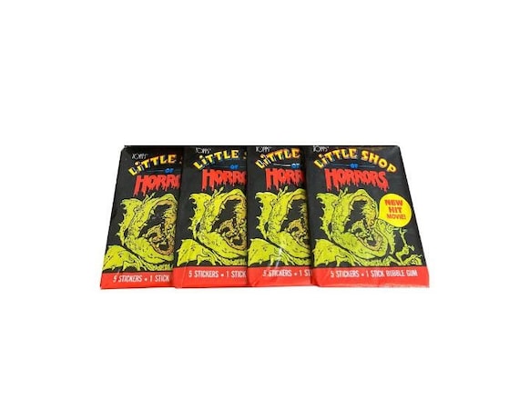 Lttle Shop of Horrors 1986 Topps Stcker Wax Packs . Get 4 Packs! - Etsy