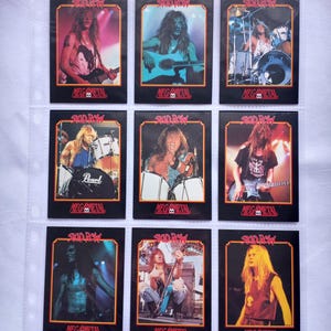 Carte da collezione SKID ROW 1991 MegaMetal. Sebastian Bach, Rachel Bolan, Dave Sabo, Scotti Hill