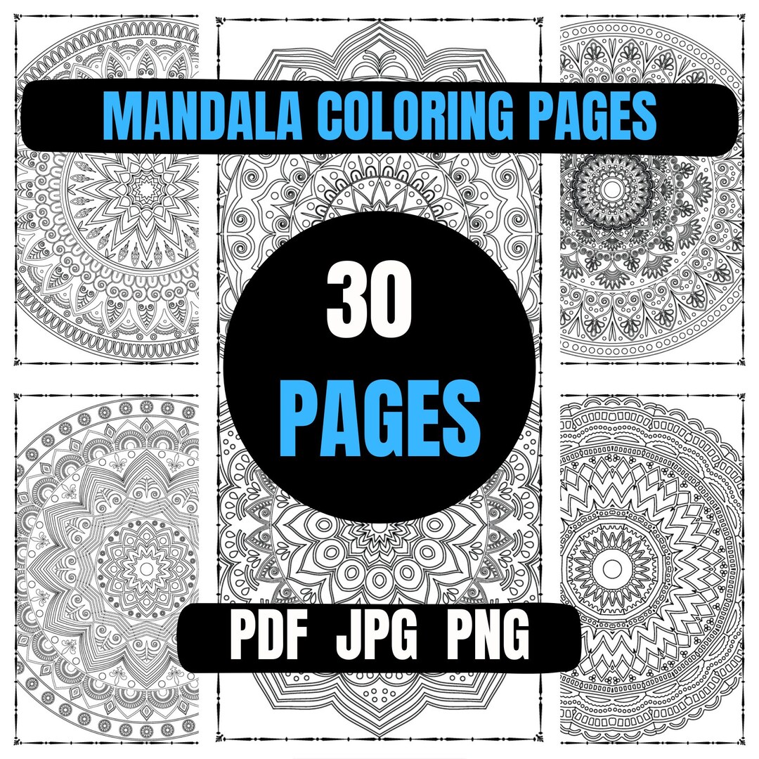 Mandala Coloring Pages Coloring Book Colouring Digital Printable PDF ...