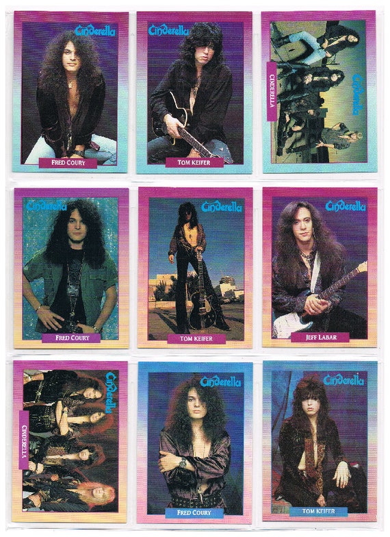 CINDERELLA Collector Cards. Rockcards Series One 1991. Set of 9