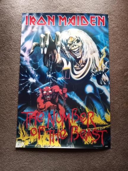 Iron Maiden the Number of the Beast Large Poster 24x36 Vintage