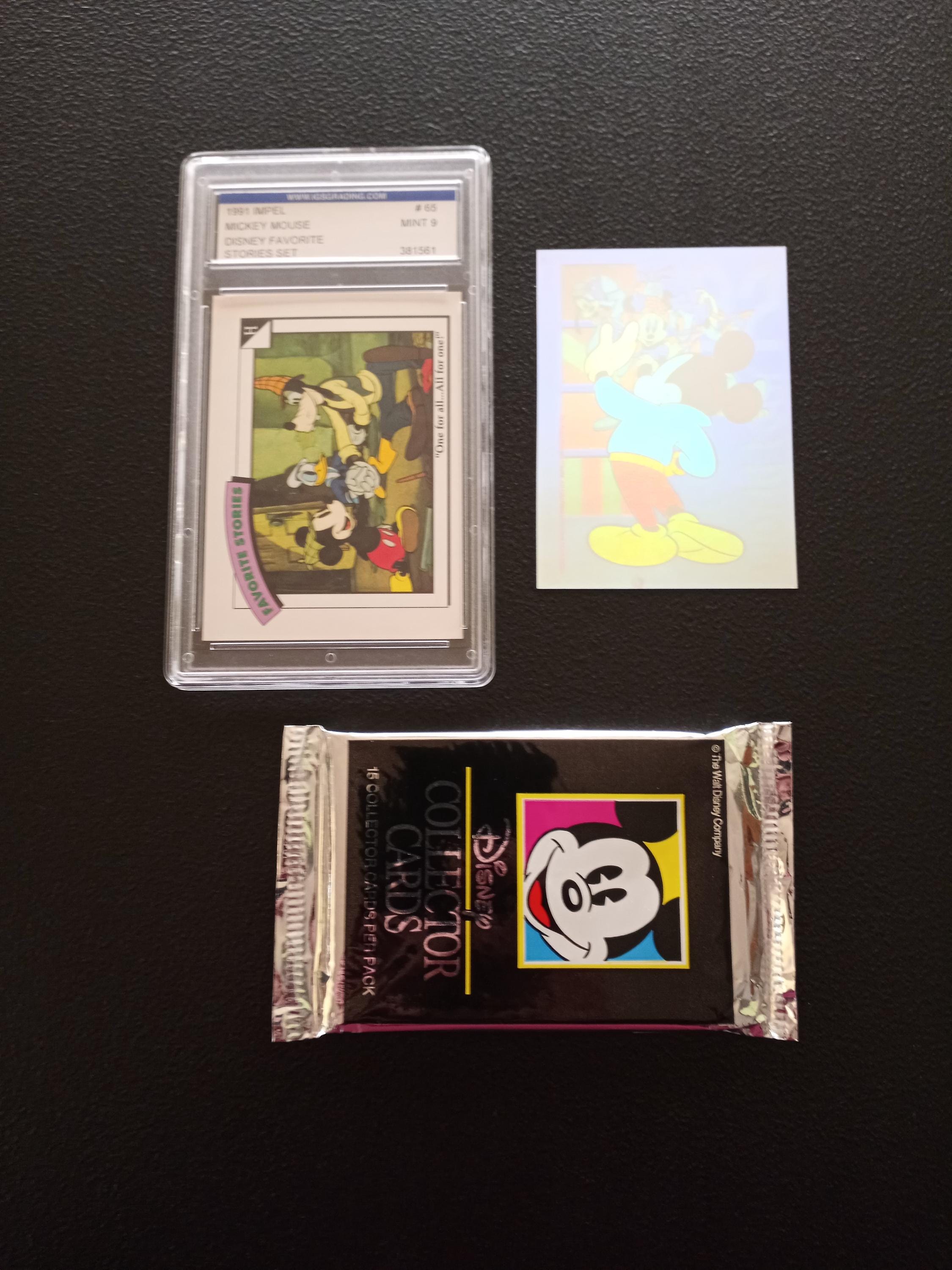 1991 Impel Disney Collector Cards LOT of One Mickey Hologram, One
