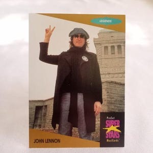 Cartão musical Super Stars Pro Set de John Lennon 1991 | Cartão John Lennon 15