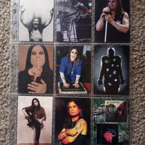 OZZY OSBOURNE Collector Trading Cards 2001 Set di 9 carte da collezione NUOVE