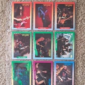 TESTAMENT Collector Cards. RockCards Series One 1991. Set of 9 Cards!
