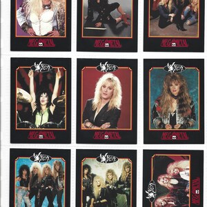 Cartes de collection VIXEN 1991 MegaMetal. Jan Kuehnemund Roxy Petrucci Partager Pedersen Janet Gardner