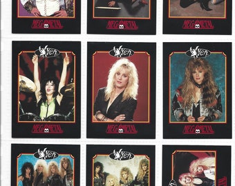 VIXEN Collector Cards 1991 MegaMetal. Jan Kuehnemund Roxy Petrucci Share Pedersen Janet Gardner