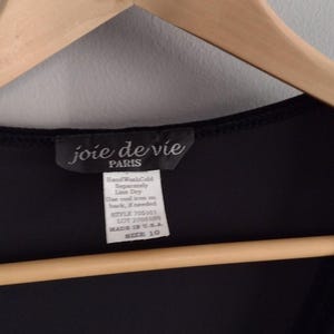 Conjunto de pantalón de 3 piezas de terciopelo negro Joie De Vie Paris de los años 90, talla 10 imagen 12