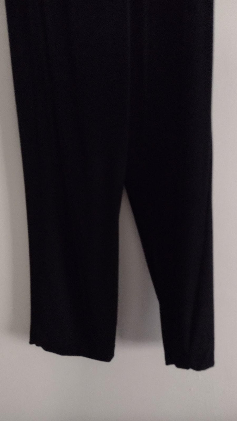 Conjunto de pantalón de 3 piezas de terciopelo negro Joie De Vie Paris de los años 90, talla 10 imagen 17